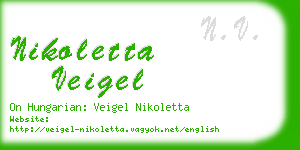 nikoletta veigel business card